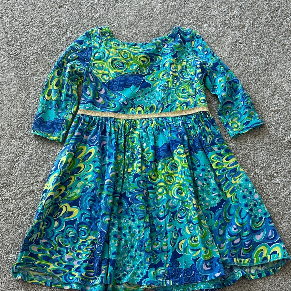 Lilly Pulitzer Blue and Green Kids Casual Dress